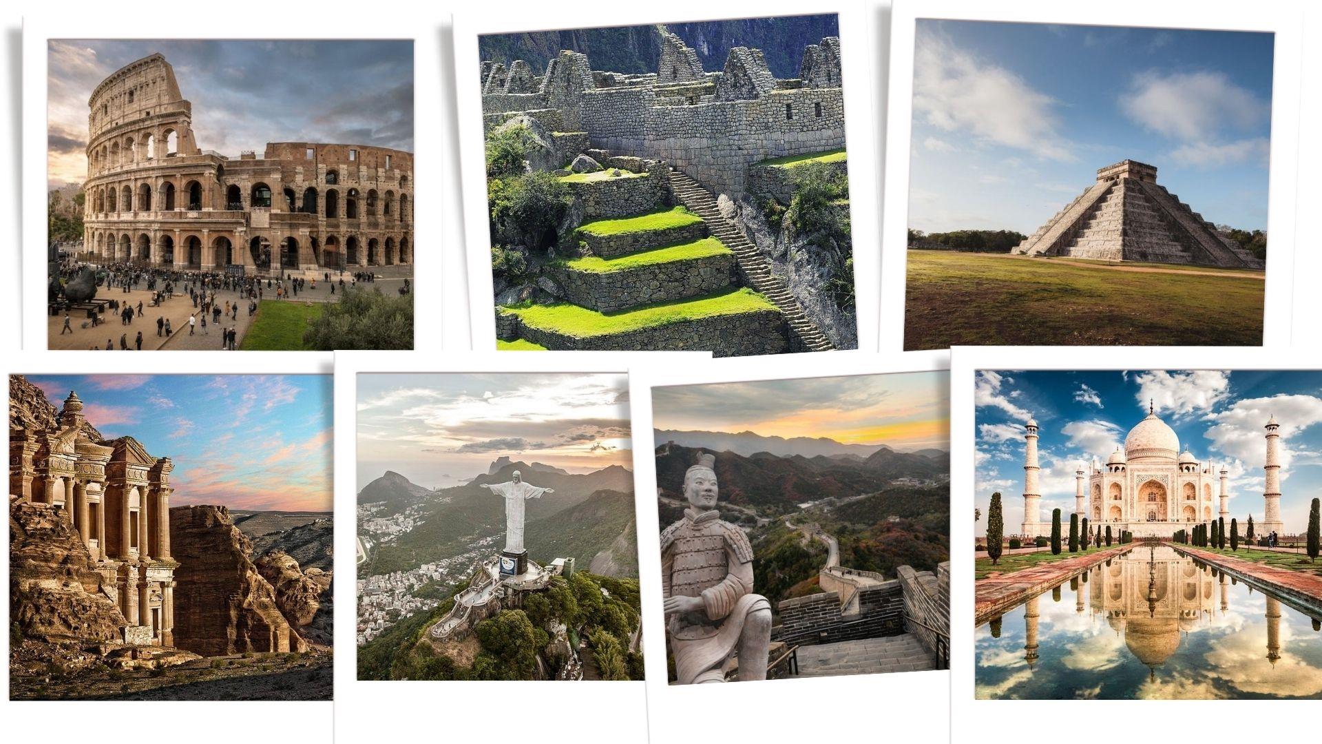 7 wonders of the ancient world collage